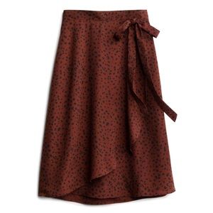 Le Lis Alanna Faux Wrap Midi Skirt, New